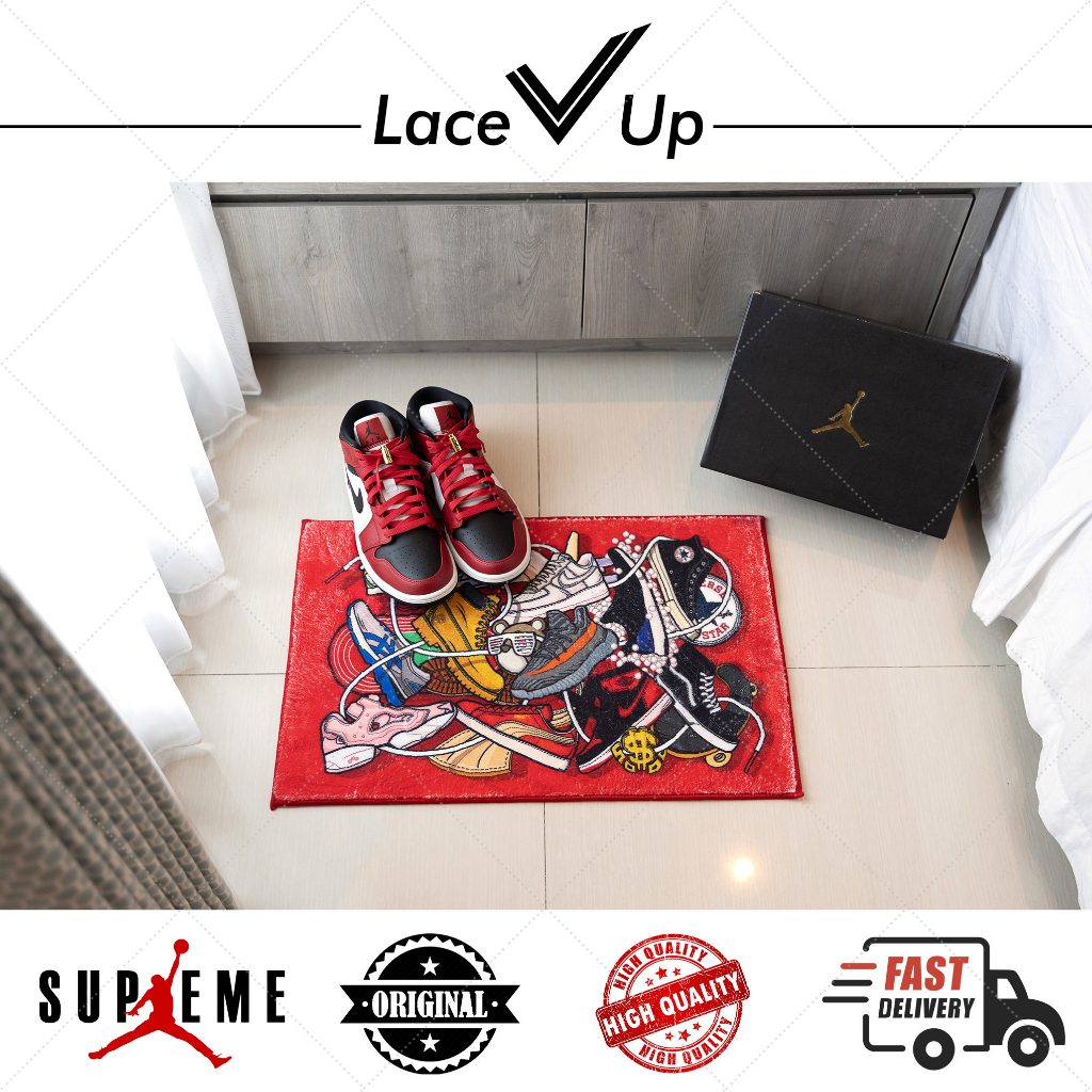 Sneakers Floor Mat Original Lace Up | Carpet | Karpet | Rug | Mat | Keset