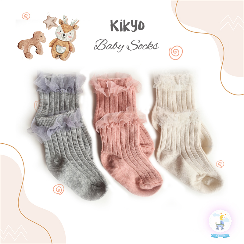 Kikyo Kaos Kaki Bayi Lace Ruffle Socks Baby Socks