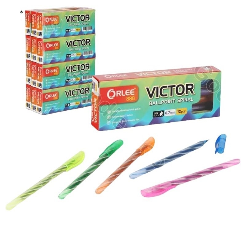 

bolpoin ulir pen orlee pulpen hitam