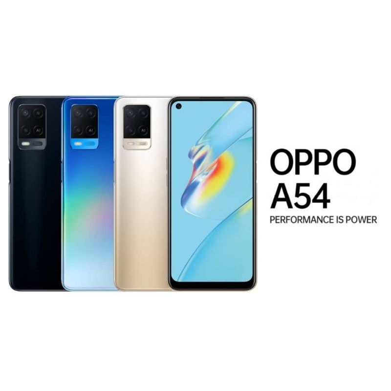 OPPO A54 ORI RAM 6/128GB BARU FULSET SEGEL SMARTPHONE AL TRIPLE CAMERA GARANSI 1TAHUN