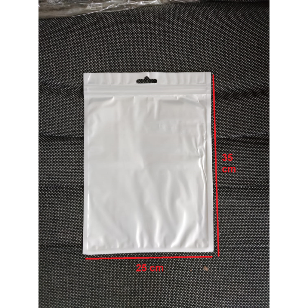 SKU-2012 PLASTIK KLIP 25x35CM ISI 5 PCS ZIPLOCK PUTIH SUSU 25 x 35 CM