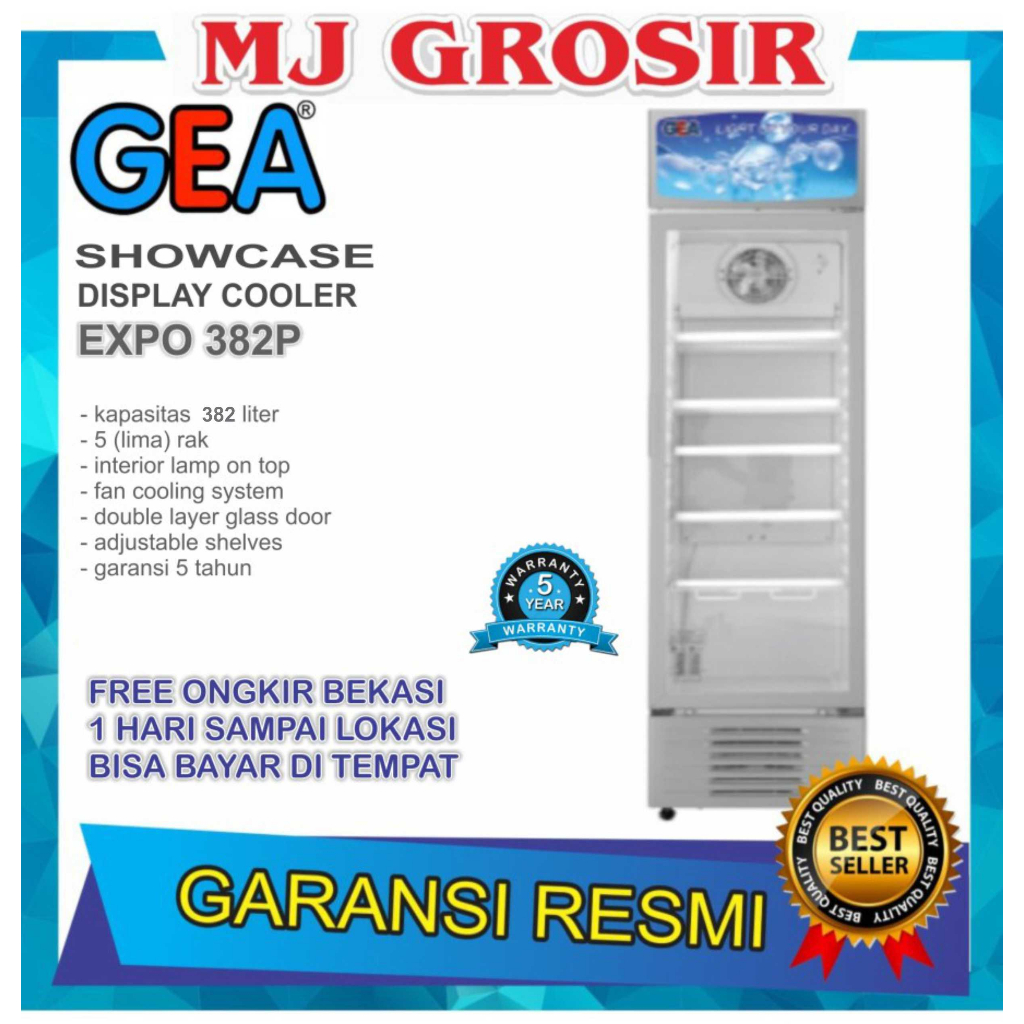 SHOWCASE GEA EXPO 382P 382 P DISPLAY COOLER KULKAS MINUMAN LOW WATT