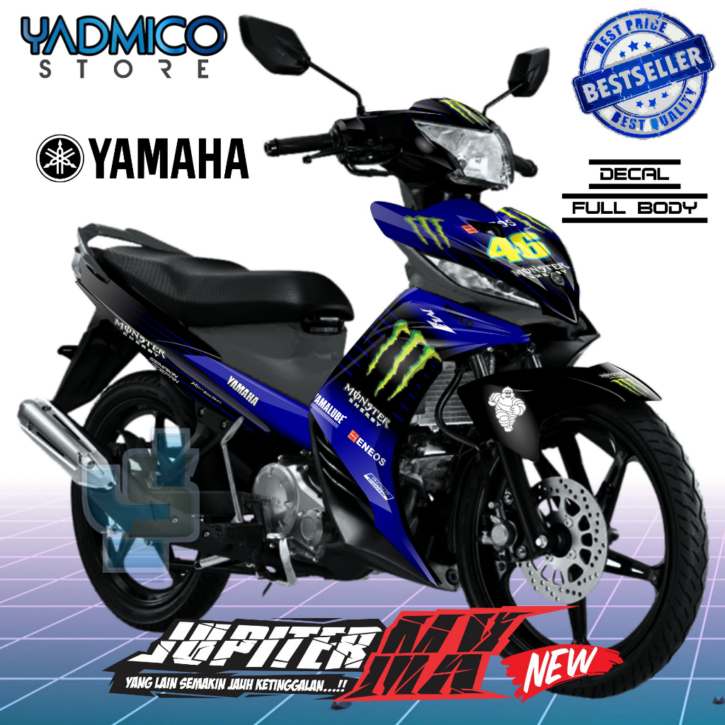 Decal Jupiter MX 135 New Full Body - Stiker Motor Jupiter Mx New 135 Full Body - Decal Hologram Jupi