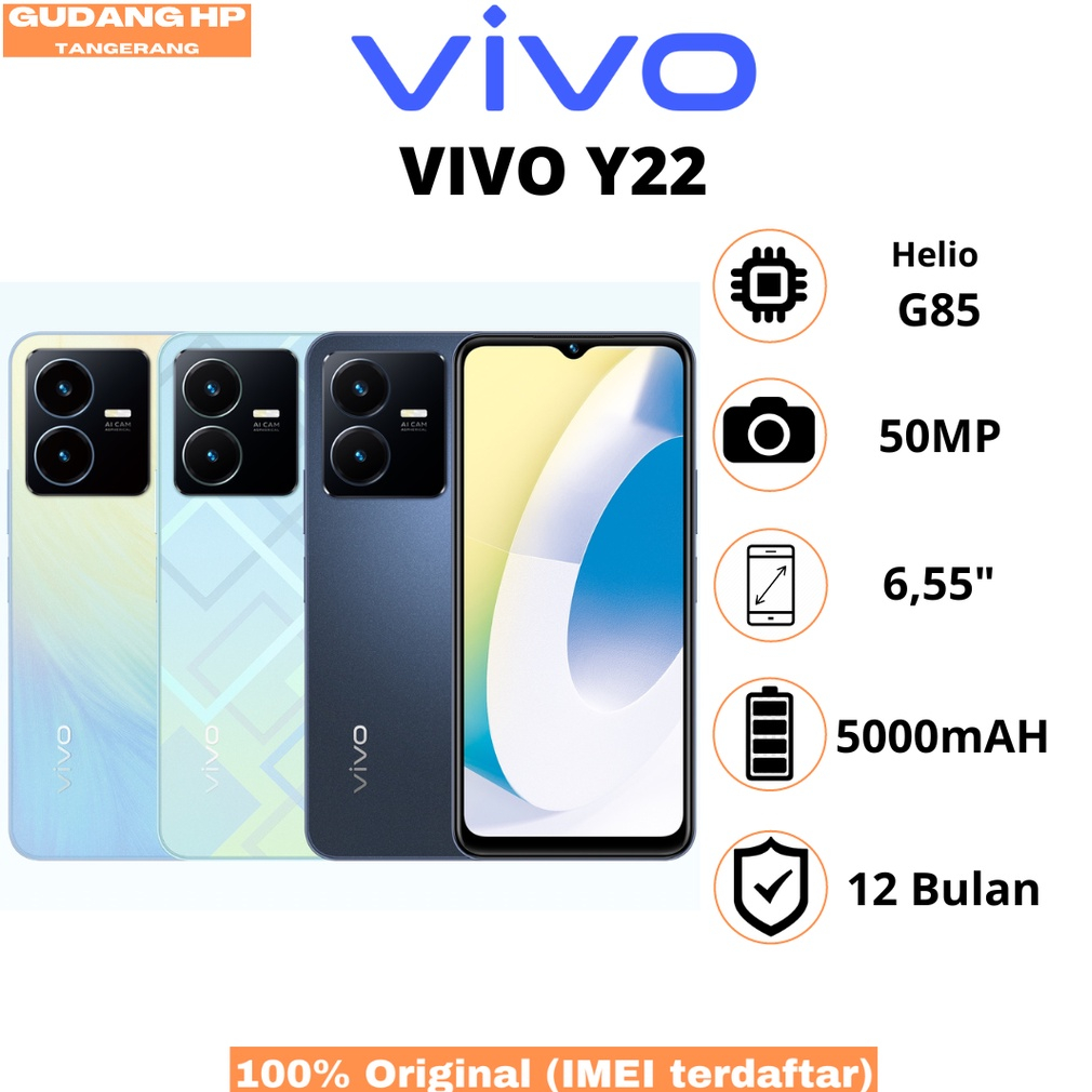 Vivo Y22 | Vivo Y27 Garansi Resmi VIVO INDONESIA