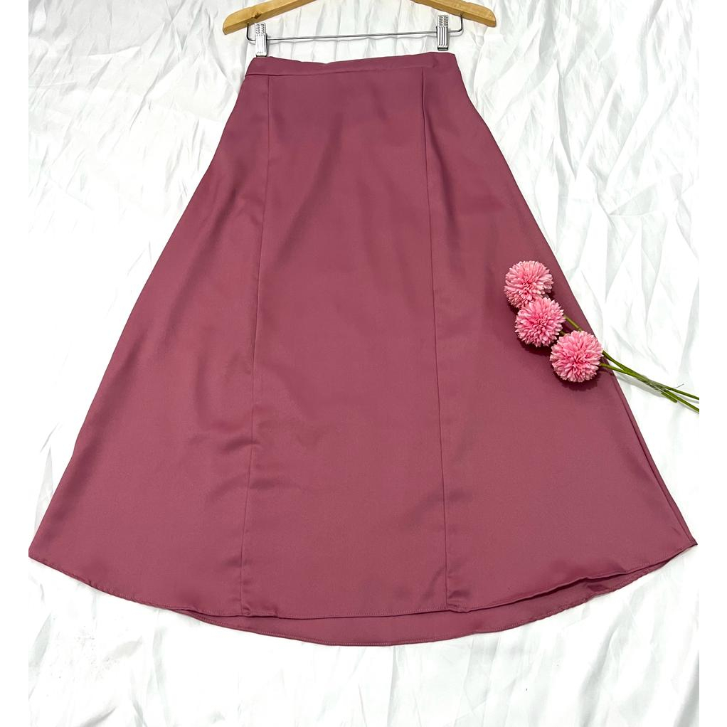 Cherry_ Skirt A line | rok span wanita korea | rok panjang wanita