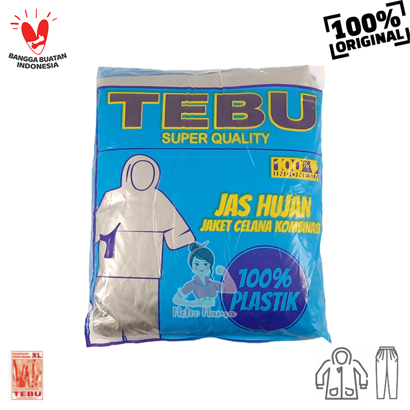 Jas Hujan Setelan Jaket Celana HDPE Tebu Murah dan Berkualitas