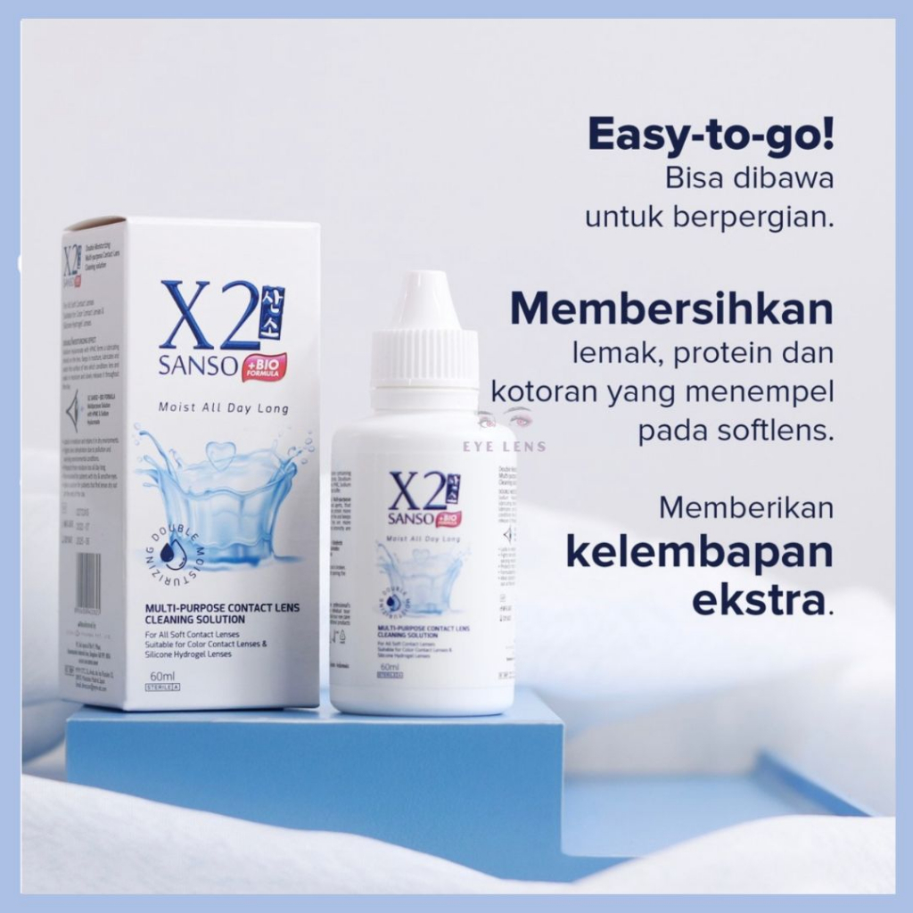 CAIRAN X2 SANSO 120 ML PEMBERSIH SOFTLENS / AIR SOFTLENS X2 120ML