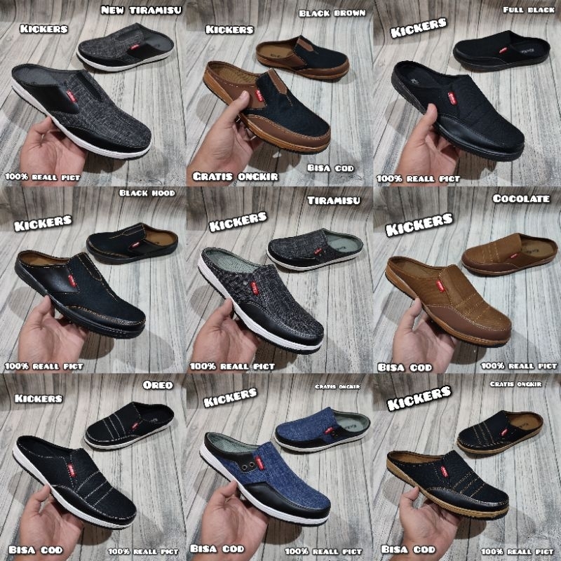 sneakers kasual sepatu kickers hitam sepatu pria