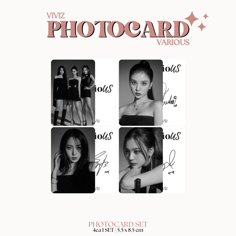 PHOTOCARD VIVIZ VARIOUS 2SISI (ISI 4 PCS + LAMINASI 2 SISI) TANDA TANGAN TTD KPOP IDOL KOREA PREMIUM MURAH UNOFFICIAL SINB EUNHA UMJI READY STOCK !