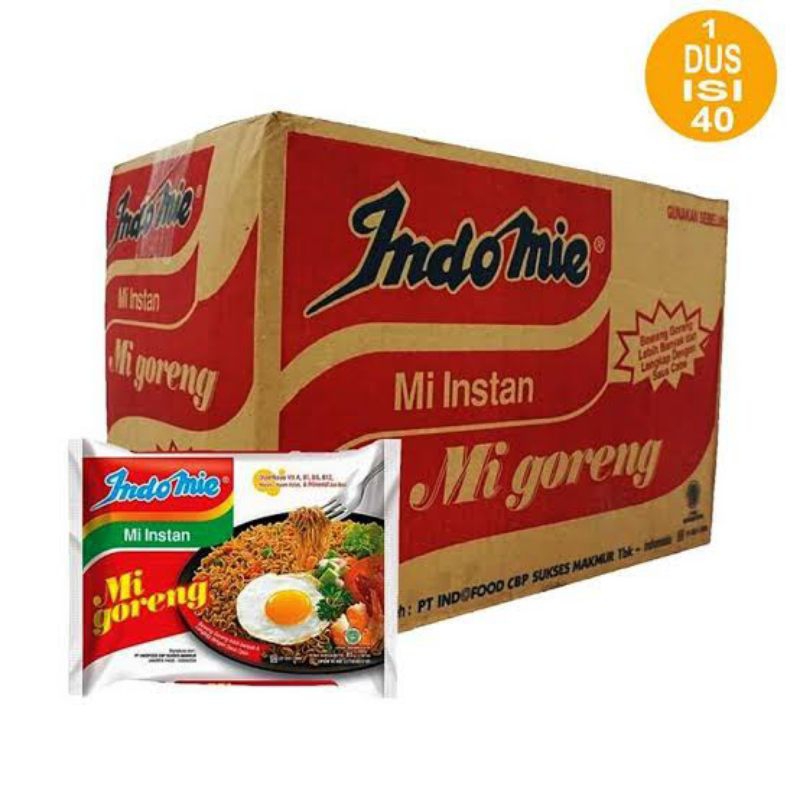 

Indomie Goreng 85gr 1Dus isi 40pcs
