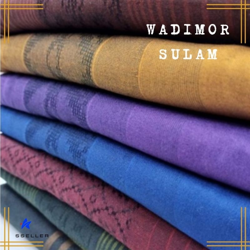 Sarung WADIMOR hitam putih polos (sarung Wadimor dewasa original )wadimor songket/wadimor motif Bali/wadimor terbaru/wadimor batik