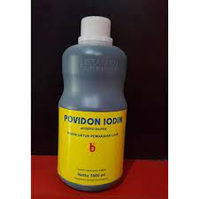 banda aceh POVIDONE IODINE povidon 1000 ml / 1 liter brataco / betadine biru / Kimia Farma / Betadin