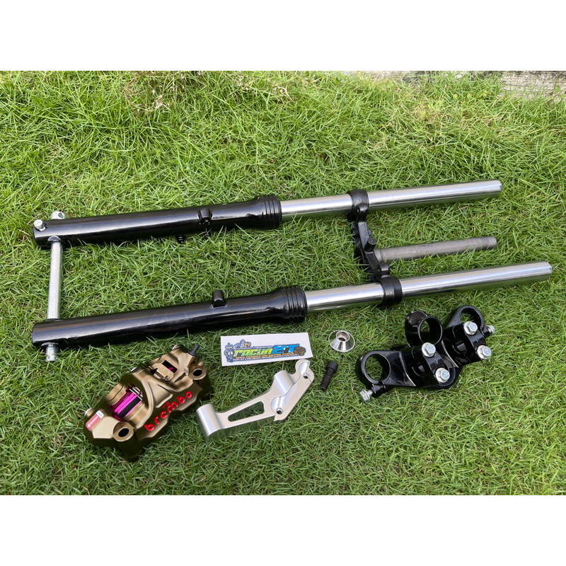 PAKET SET SHOCK SEKOK DEPAN NINJA PNP RX KING SET KALIPER BREMBO GP M50 MOHE SET BREKET