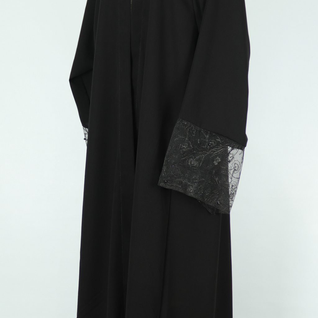 ZAHRA ABAYA (Abaya Dubai Jetblack Premium) Gamis Hitam by styled.id