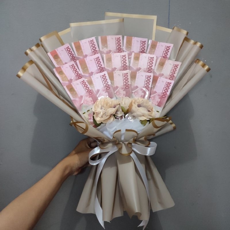 Buket bouquet wisuda pernikahan ulang tahun dan acara besar bisa request warna dan tambah kartu ucapan