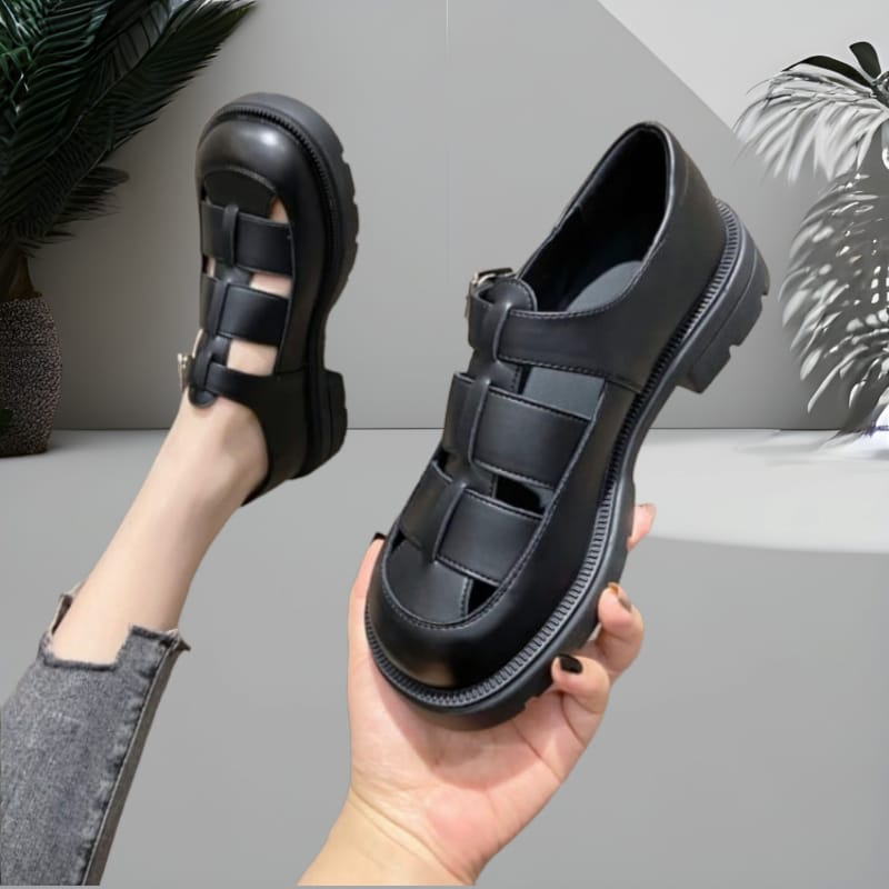 Sandal Sepatu Wanita Versi Korea /Sepatu Loafers Wanita Fashion Import Wedges Wanita