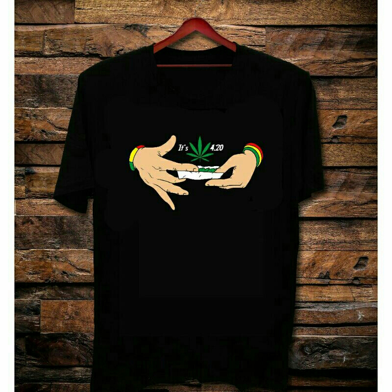 Tshirt Baju Kaos Linting Ganja // Kaos Pria Wanita