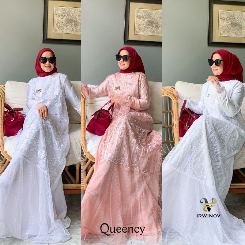 gamis brokat / queency dress by irwinov