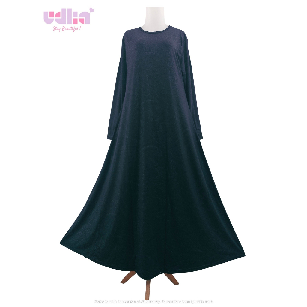 Udlia Gamis Polos Jumbo Gamis Manset Jumbo Jersey Emboss