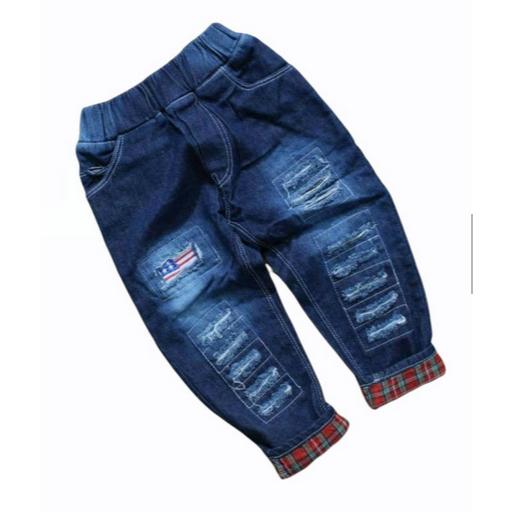 Jeans Ripped Bendera Anak laki Laki 2-7 Tahun