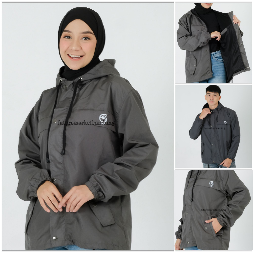 Jaket pria wanita jumbo IKC 002 distro cbr six Bandung keren grosir pakaian pria H0D7 jacket jaket parasut parasit jaket gunung pria wanita WATERPROOF ORIGINAL FCF