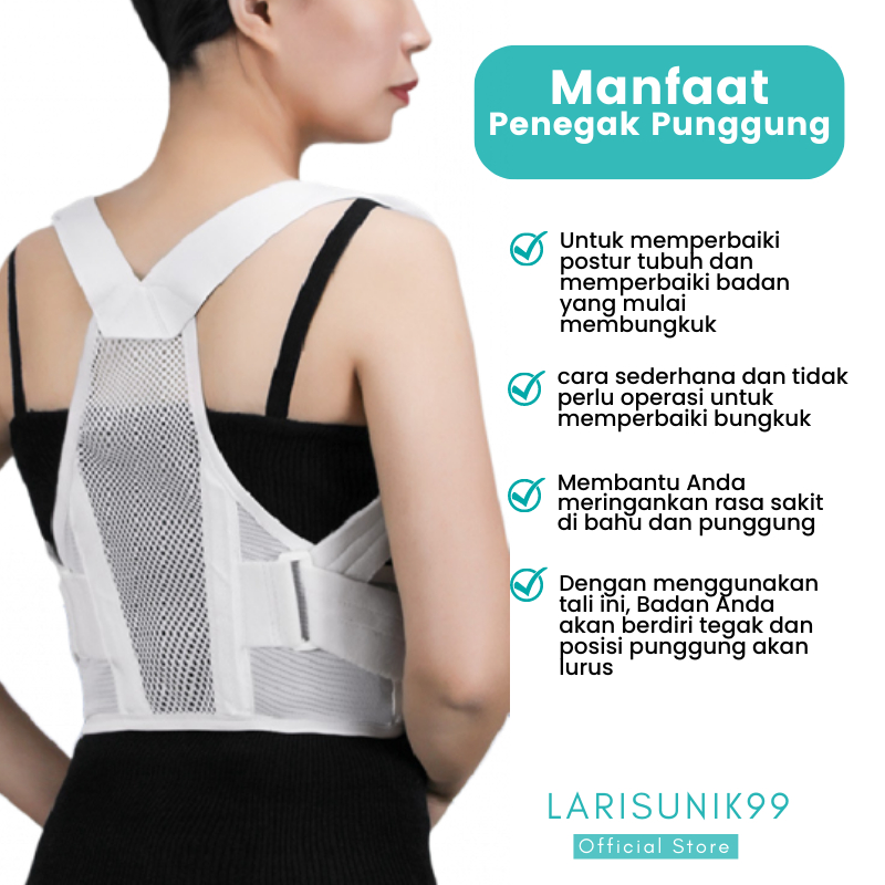 Penegak Penyangga Punggung Badan Posture Corrector Penegak Punggung Pria Wanita Pelurus Korset Skoliosis Anti Bungkuk Penarik Koreksi Penahan Punggung Jingba Support Penegak Bungkuk Kifosis Lordosis Premium