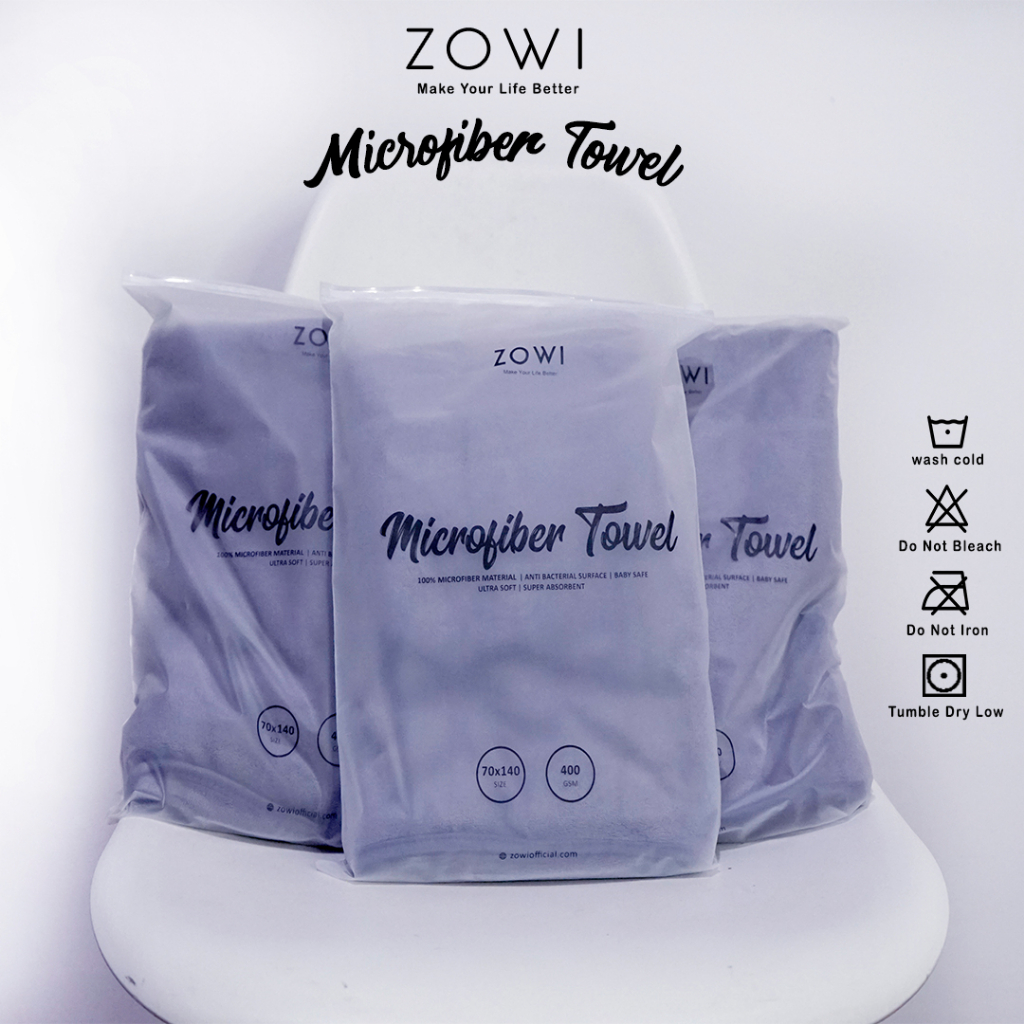 Handuk Mandi Microfiber ZOWI Daya Serap Tinggi