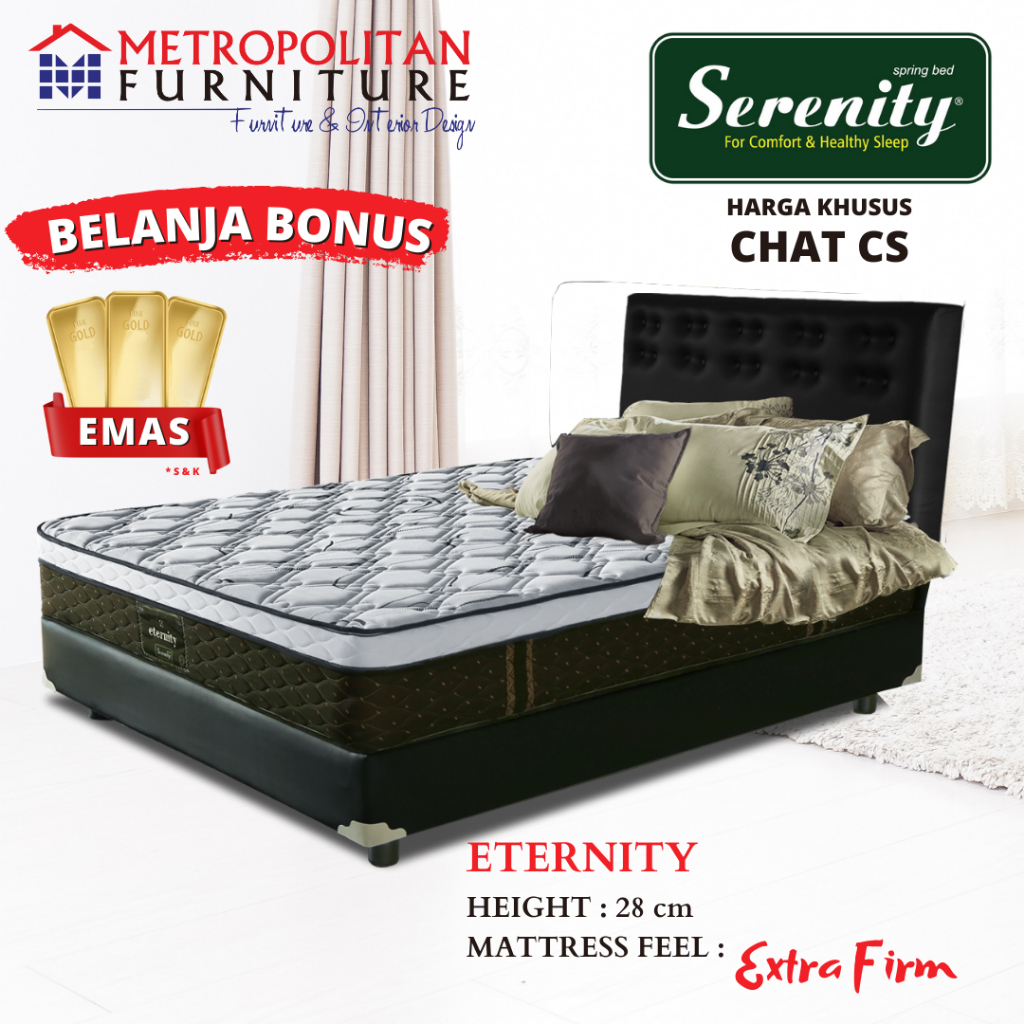 Kasur Springbed Elite Serenity Eternity Set Spring bed matras