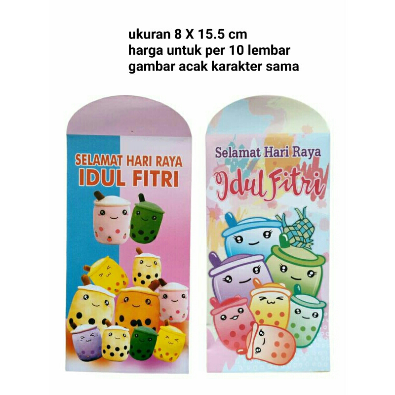

angpao amplop idul fitri lebaran ukuran besar karakter booba boba bobaa boobaa
