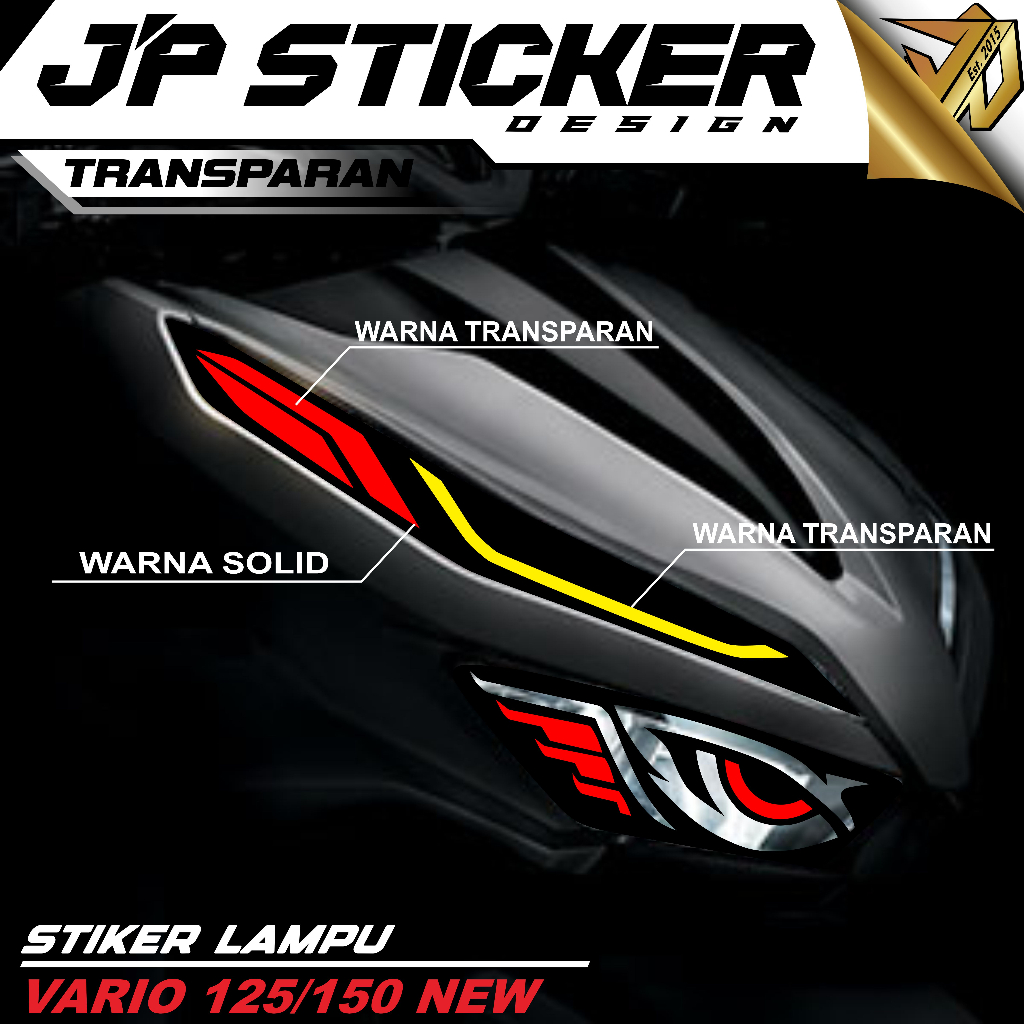 Sticker Lampu / Setiker Alis Vario 125 - 150 New - Stiker Led Honda Vario JP-3