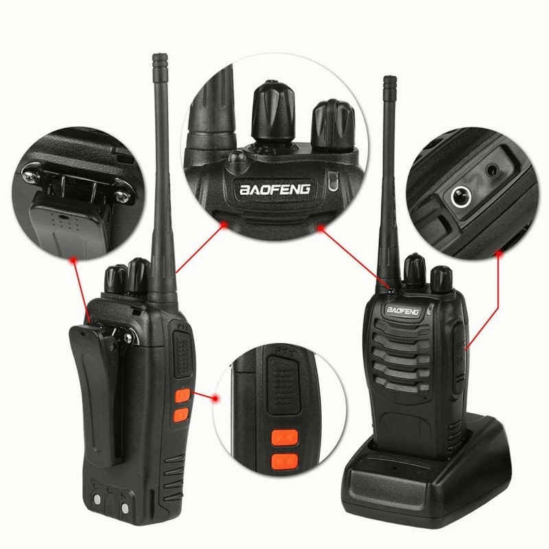 (COD) 🇲🇾 ORIGINAL ✅BaoFeng BF-888S Walkie Talkie 5WB BF-888S 1Pair Outdoor Walkie Talkie 16 Channel