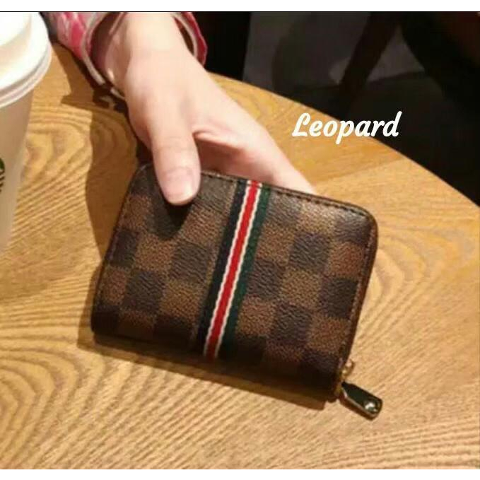 DOMPET LIPAT WANITA KULIT PREMIUM HITAM  KECIL SLOT KARTU MINI IMPORT KOREA REMAJA MURAH
