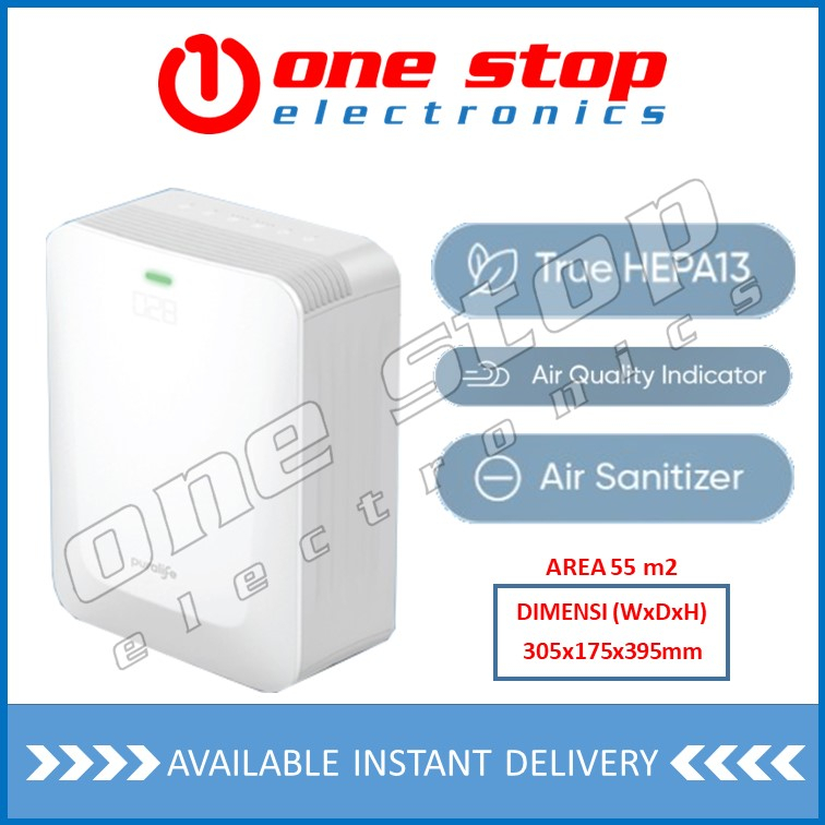 PURALIFE Pure50 Air Purifier HEPA13 Filter 55m2