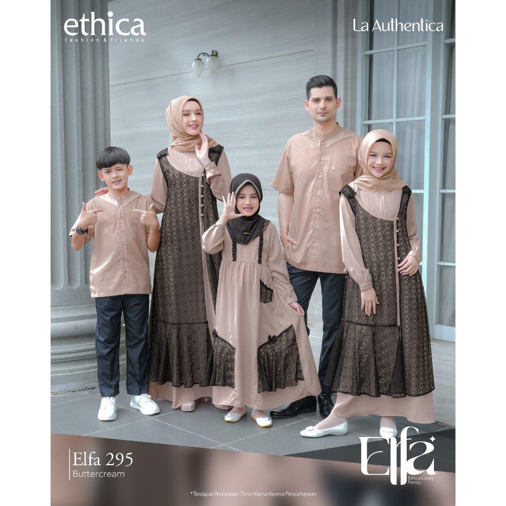 Sarimbit Ethica Elfa 295 Buttercream, Kahfi 287, Kagumi 296, Kahfi Kids 204, Kagumi Kids 147