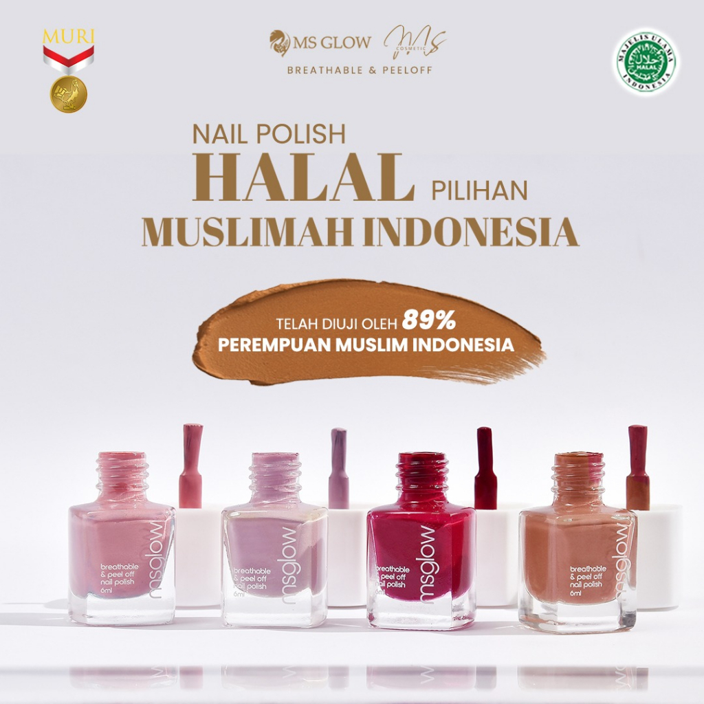 Kutek Halal Tembus Partikel Air Sholat Wudhu Sah Nail Polish Peel Off Halal