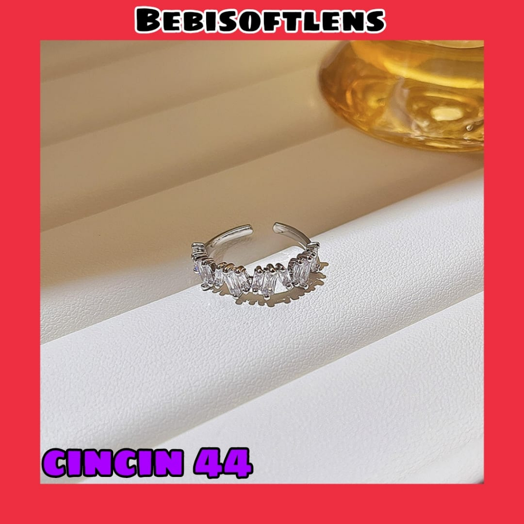 Cincin 44 Tembaga Fashion wanita Cincin Unik Lucu Keren Bisa diatur Sizenya /Deluna /BB