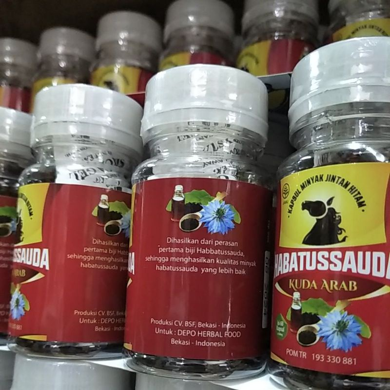Minyak Jinten Hitam HABATUSSAUDA OIL Kuda Arab 210 Kapsul HALAL BPOM