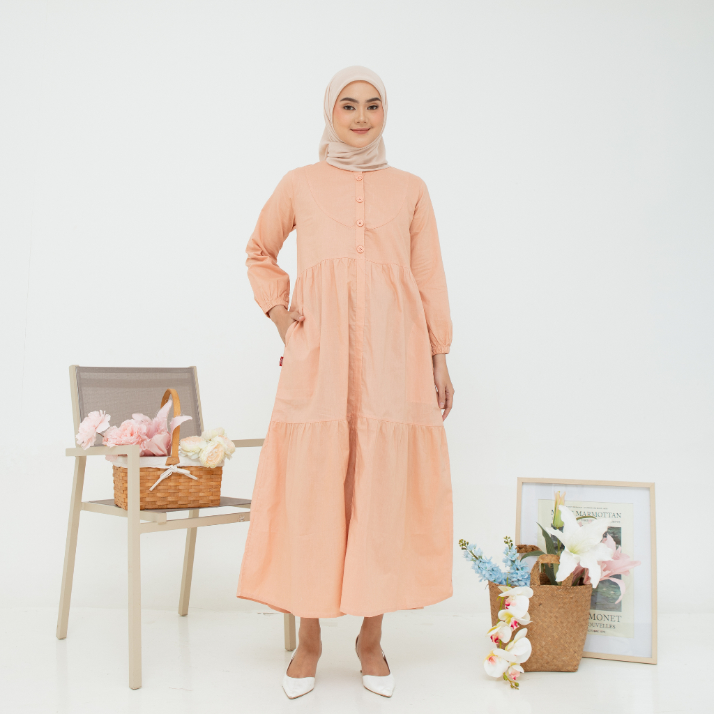 RILLEY - Gamis Della | Dress Panjang Muslim Wanita Baju Maxi