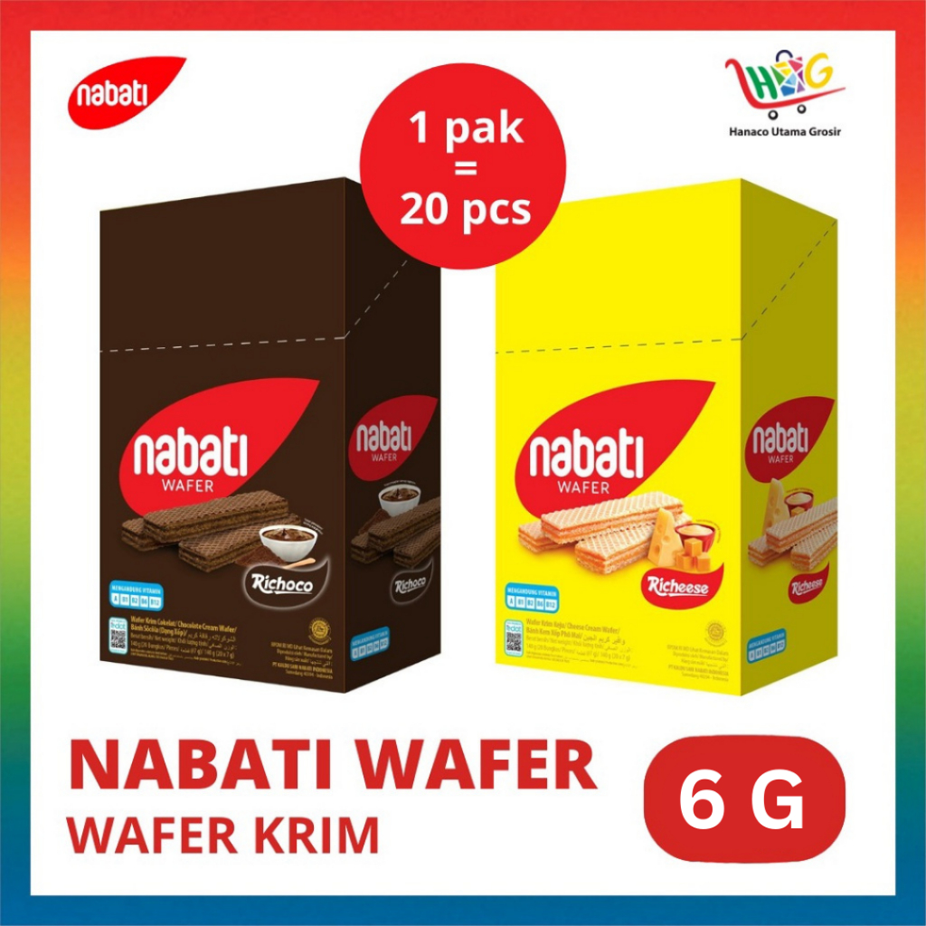 NABATI Wafer Richeese/Rhichoco 20 x 6g [1 Box]