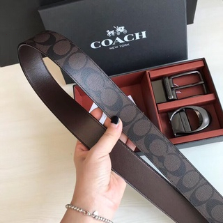 [Instant/Same Day] 64839  COACH original single new belt double-sided dual-purpose buckle can be twisted freely according to the style of the pants, simple and generous, very practical size 120 cm long 3.8 cm wide  108-CHB864839-6 nanpidai