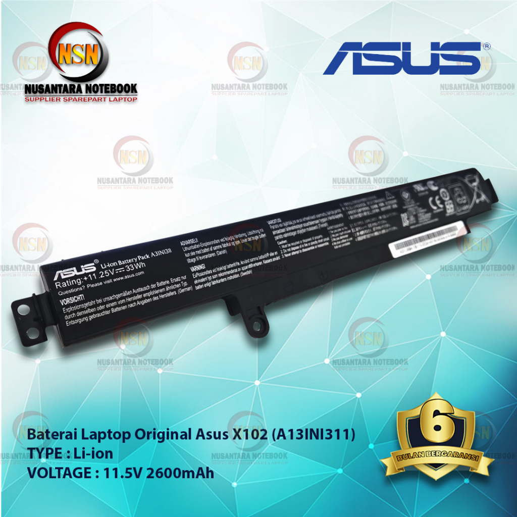 Baterai Original Asus X102 A13INI311 SERIES