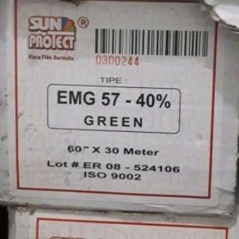 KACA FILM MOBIL DAN GEDUNG SUNPROTECT  HIJAU 40% DAN 60 % HIJAU 1ROLL