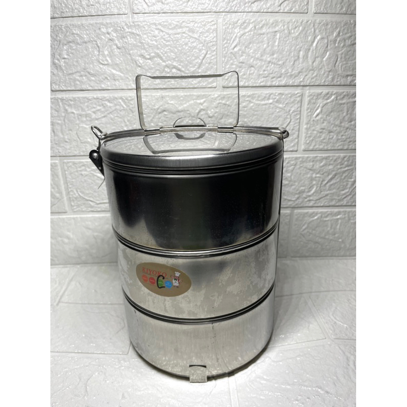 Kiyoko Rantang Catering Rantang Jepit Stainless Steel 3 Susun