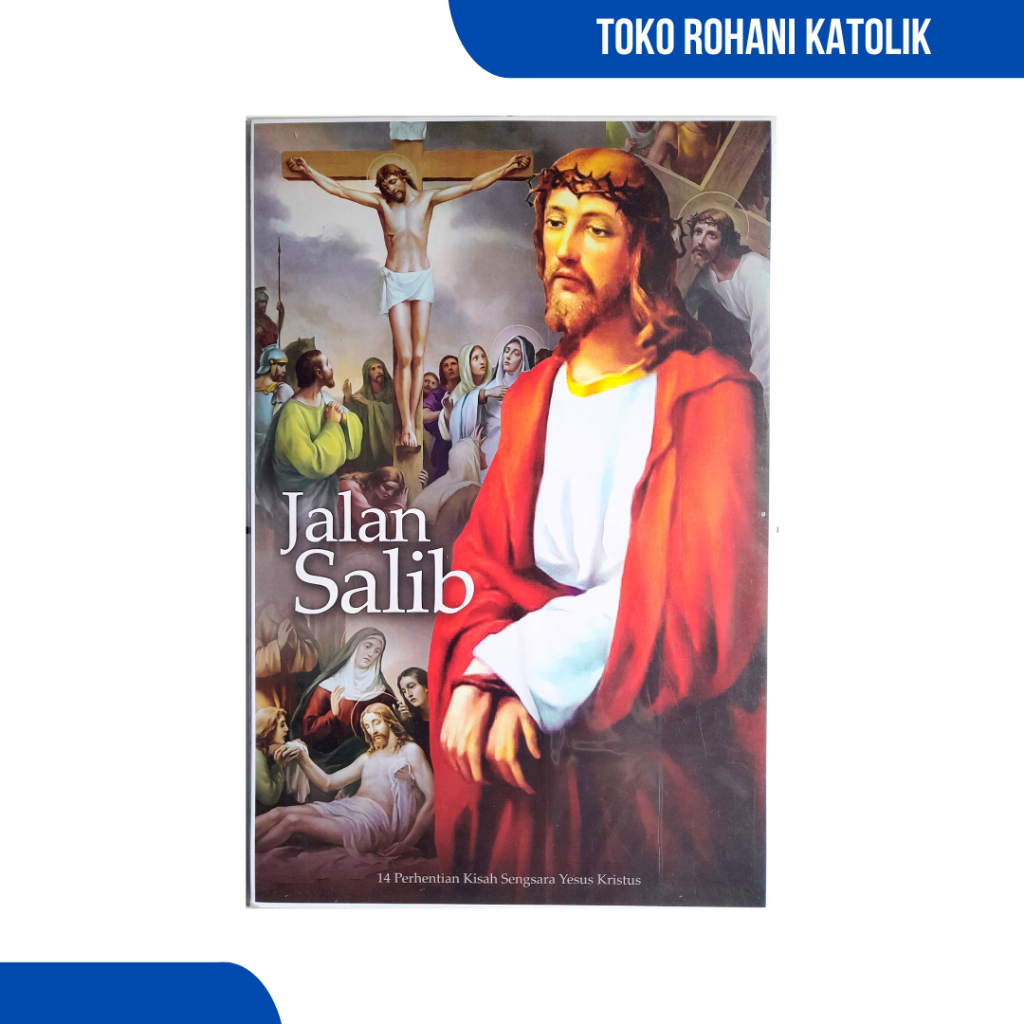 POSTER JALAN SALIB BESAR (48X32CM) / SET POSTER JALAN SALIB KATOLIK / POSTER YESUS