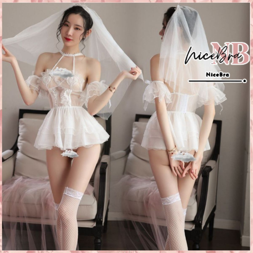 Nicebra Lingerie Wedding Bride Set Cosplay Bridal Shower Import Premium 3113