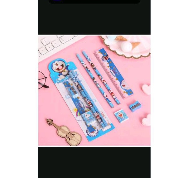 

Set Alat Tulis Sekolah 5 in 1 Karakter Lucu