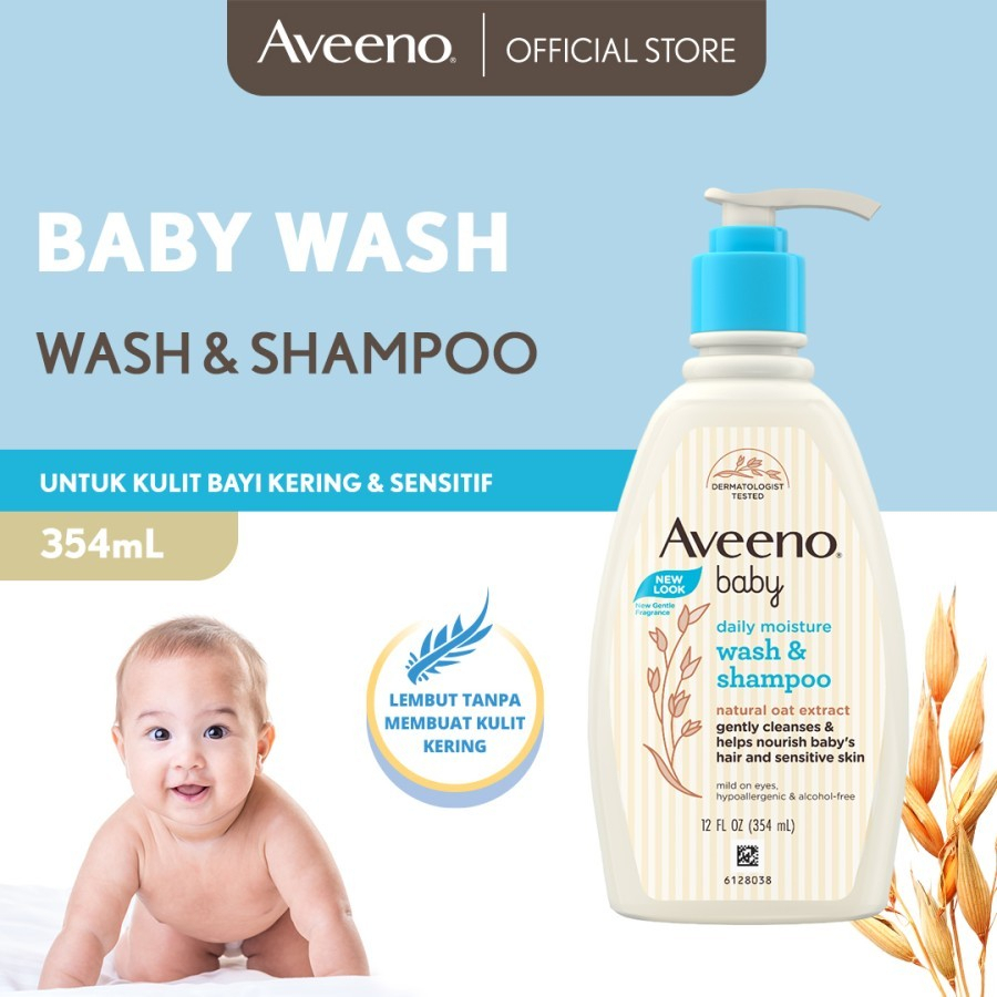 Aveeno Baby Wash &amp; Shampoo 354 Ml / Sabun Bayi / Shampoo Bayi