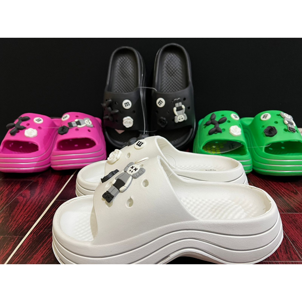 1007_EVA Sandal Slop Wanita Wedges Import Tebal 6 Cm,Bahan Spons Super Ringan Empuk Elastis Non-Slip Sole,-fhsn