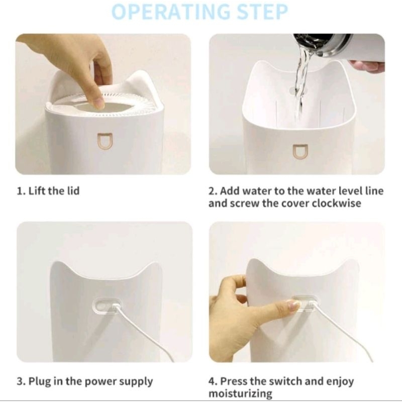 Humidifier Diffuser AromaTherapy Air Pelembab Udara Kapasitas Besar 3.3Liter/L Double Nozel / Double