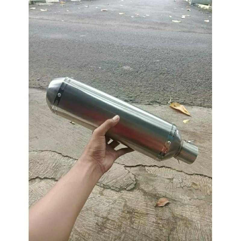 slincer kapsul polosan sarful + pir 2 + klem knalpot D50mm